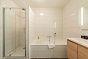 Das Badezimmer der Ferienwohnung in Domburg fr 6 Personen