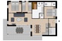 Grundriss des Ferienhauses fr 6 Personen in Breskens