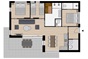 Grundriss des Ferienhauses fr 6 Personen in Breskens